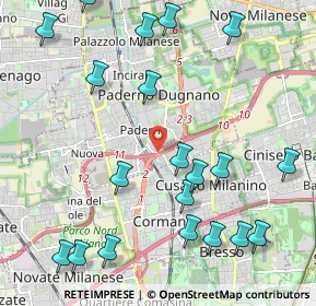 Mappa Via Bruno Colzani, 20037 Paderno Dugnano MI, Italia (2.6025)