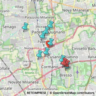 Mappa Via Bruno Colzani, 20037 Paderno Dugnano MI, Italia (1.66667)