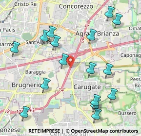 Mappa A51 Tangenziale Est Milano, 20061 Carugate MI, Italia (2.36875)