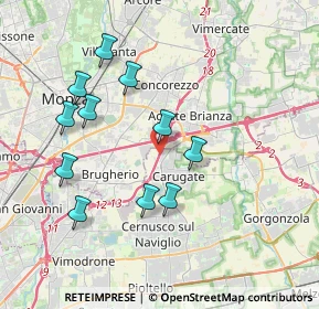 Mappa A51 Tangenziale Est Milano, 20061 Carugate MI, Italia (3.73273)