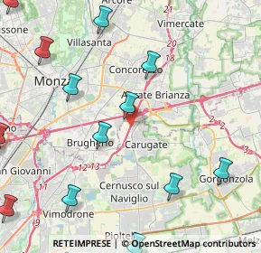 Mappa A51 Tangenziale Est Milano, 20061 Carugate MI, Italia (6.13533)