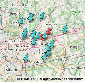 Mappa A51 Tangenziale Est Milano, 20061 Carugate MI, Italia (6.07474)