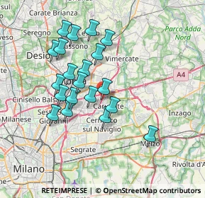 Mappa A51 Tangenziale Est Milano, 20061 Carugate MI, Italia (6.4535)