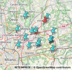 Mappa A51 Tangenziale Est Milano, 20061 Carugate MI, Italia (6.48688)
