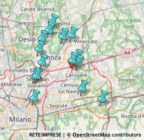 Mappa A51 Tangenziale Est Milano, 20061 Carugate MI, Italia (6.72467)