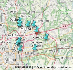 Mappa A51 Tangenziale Est Milano, 20061 Carugate MI, Italia (7.105)