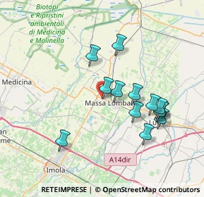 Mappa Via martiri della libertà 179 Fruges, 48024 Massa Lombarda RA, Italia (6.98385)