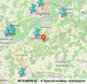 Mappa Via Mostino, 41056 Savignano sul Panaro MO, Italia (3.38545)