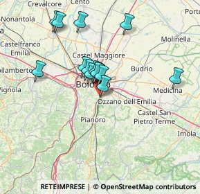 Mappa Via Toscana, 40121 Bologna BO, Italia (11.828)