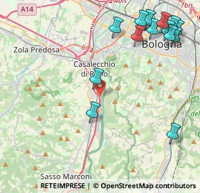 Mappa Autostrada del Sole, 40033 Casalecchio di Reno BO, Italia (5.60643)