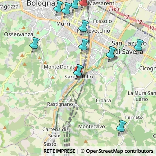 Mappa Via Giordano Bruno, 40141 Bologna BO, Italia (2.51615)