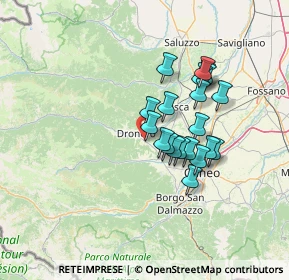 Mappa Via Crocetta Pratavecchia, 12025 Dronero CN, Italia (11.0795)