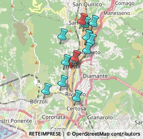 Mappa Via S. Donà di Piave, 16161 Genova GE, Italia (1.43357)