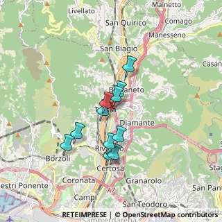 Mappa Via Teglia, 16161 Genova GE, Italia (1.35545)