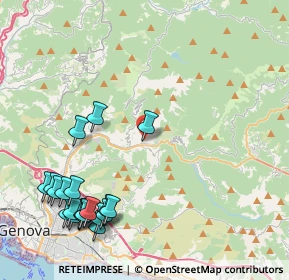 Mappa Salita Inferiore S. Cosimo di Struppa, 16165 Genova GE, Italia (5.4535)