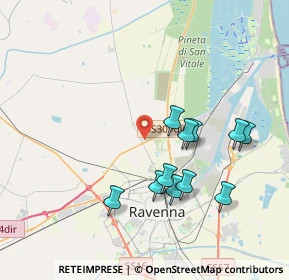Mappa 48123 Ravenna RA, Italia (3.69545)