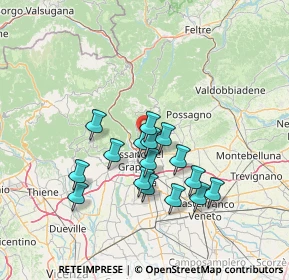Mappa Via Valle S. Felicita, 36060 Romano D'ezzelino VI, Italia (11.94375)