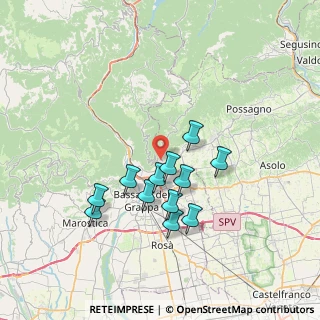 Mappa Via Valle S. Felicita, 36060 Romano D'ezzelino VI, Italia (6.21583)