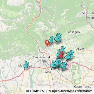 Mappa Via Valle S. Felicita, 36060 Romano D'ezzelino VI, Italia (7.3705)