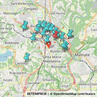 Mappa Via Buenos Aires, 21100 Varese VA, Italia (1.551)