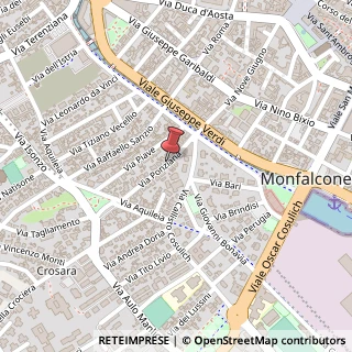 Mappa Via Ponziana,  13, 34074 Monfalcone, Gorizia (Friuli-Venezia Giulia)
