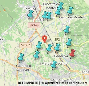 Mappa Via Sottorive, 31044 Montebelluna TV, Italia (2.102)