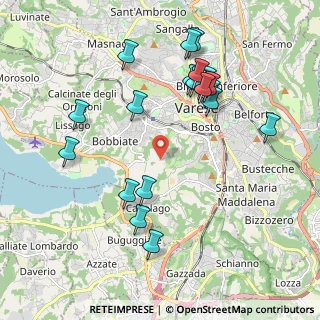 Mappa Via Mirasole, 21100 Varese VA, Italia (2.088)