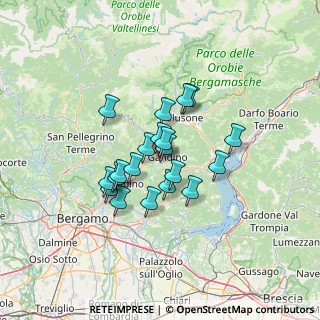 Mappa Via Pratobello, 24024 Gandino BG, Italia (9.648)