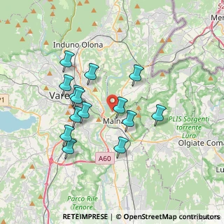 Mappa Via Sacro Monte, 21046 Malnate VA, Italia (3.19929)