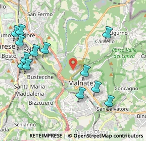 Mappa Via Sacro Monte, 21046 Malnate VA, Italia (2.39615)