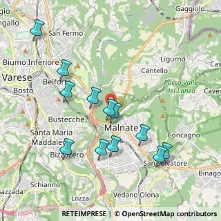 Mappa Via Sacro Monte, 21046 Malnate VA, Italia (1.9775)
