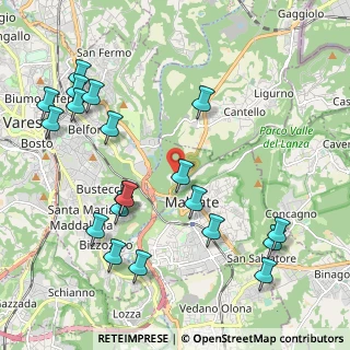 Mappa Via Sacro Monte, 21046 Malnate VA, Italia (2.4255)