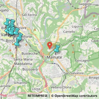 Mappa Via Sacro Monte, 21046 Malnate VA, Italia (3.315)