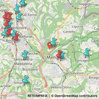 Mappa Via Sacro Monte, 21046 Malnate VA, Italia (3.33278)
