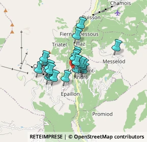 Mappa Località Grand Moulin, 11020 Antey-Saint-André AO, Italia (1.0975)
