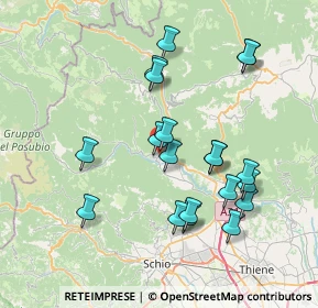 Mappa Via Guglielmo Marconi, 36011 Arsiero VI, Italia (7.3545)