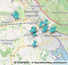 Mappa SP11, 34079 Staranzano GO, Italia (1.385)