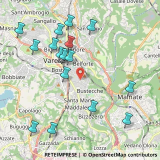 Mappa Via S. Michele del Carso, 21100 Varese VA, Italia (2.34647)
