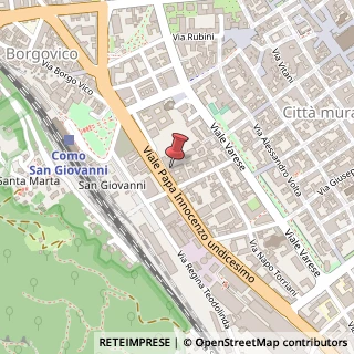Mappa Via Innocenzo XI, 15, 22100 Como, Como (Lombardia)