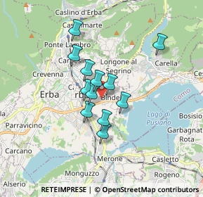 Mappa Via Leonardo Da Vinci, 22037 Erba CO, Italia (1.20167)