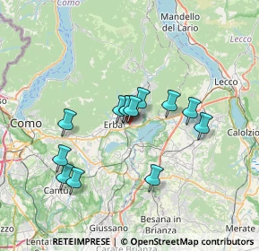 Mappa Via Leonardo Da Vinci, 22037 Erba CO, Italia (5.63692)