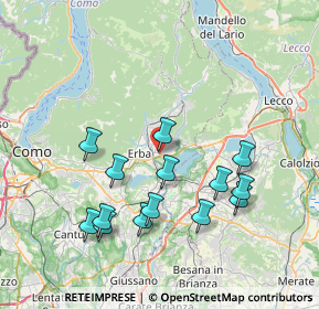 Mappa Via Leonardo Da Vinci, 22037 Erba CO, Italia (7.55643)