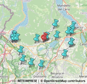 Mappa Piazza Vittorio Veneto, 22036 Erba CO, Italia (8.296)