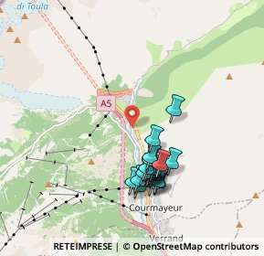 Mappa Strada Larzey - Entreves, 11013 Courmayeur AO, Italia (1.712)