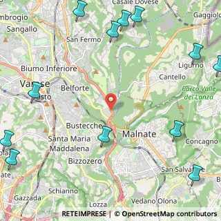Mappa Tangenziale Nordest di Varese, 21100 Varese VA, Italia (3.42167)