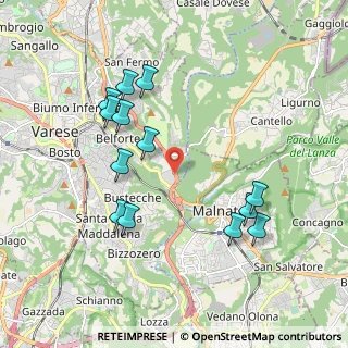 Mappa Tangenziale Nordest di Varese, 21100 Varese VA, Italia (1.96308)