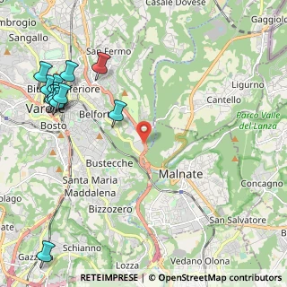 Mappa Tangenziale Nordest di Varese, 21100 Varese VA, Italia (2.91083)