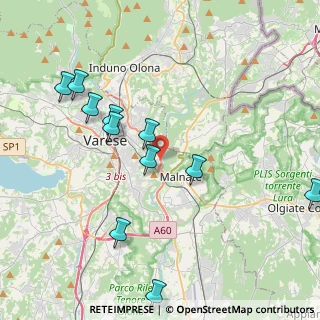Mappa Tangenziale Nordest di Varese, 21100 Varese VA, Italia (4.38273)
