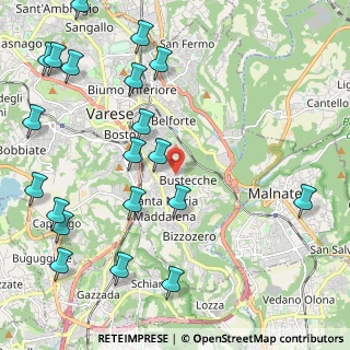 Mappa Via Antonio Rosmini, 21100 Varese VA, Italia (2.806)