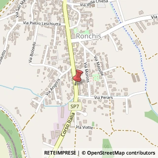 Mappa Corso italia 25, 33050 Ronchis, Udine (Friuli-Venezia Giulia)